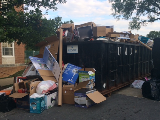 Move-in Day Trash in the Home of Scholars